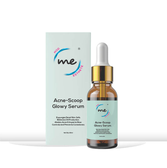 Mod Esthete ME Acne Scoop Glowy Serum with 1% Salicylic Acid, 4% Niacinamide & 1% Mandelic Acid | For Acne, Acne Spot Removal, Skin Brightening & Pore Care | Reduces Blackheads, Whiteheads & Blemishes | For All Skin Types – 20ml