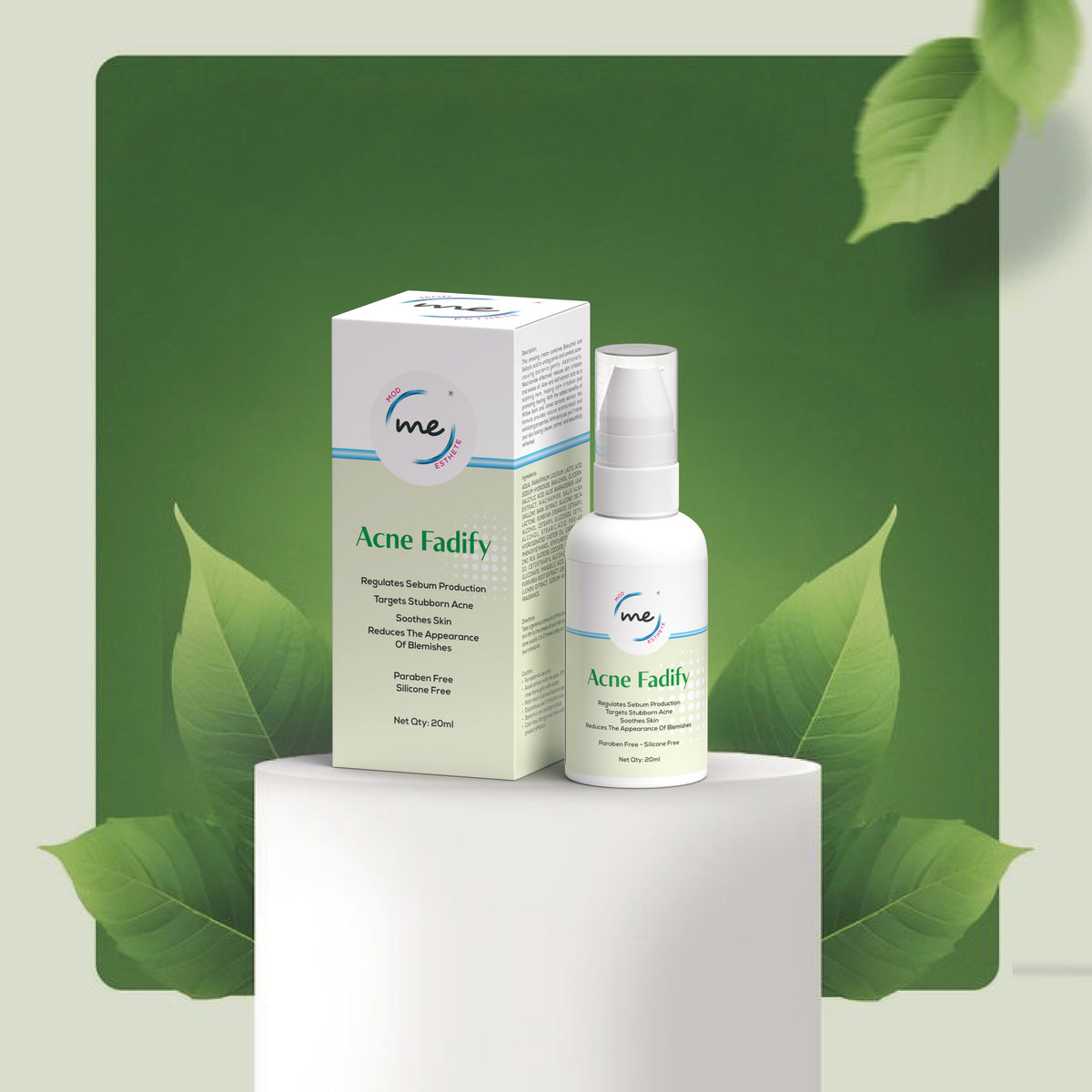 Mod Esthete ME Acne Fadify Cream(NEW) | With 1% Salicylic, Mandelic, Zinc PCA & Niacinamide | Acne Spot Treatment, Scar Removal, Oil Control, Soothing Care | Paraben-Free | 20ml